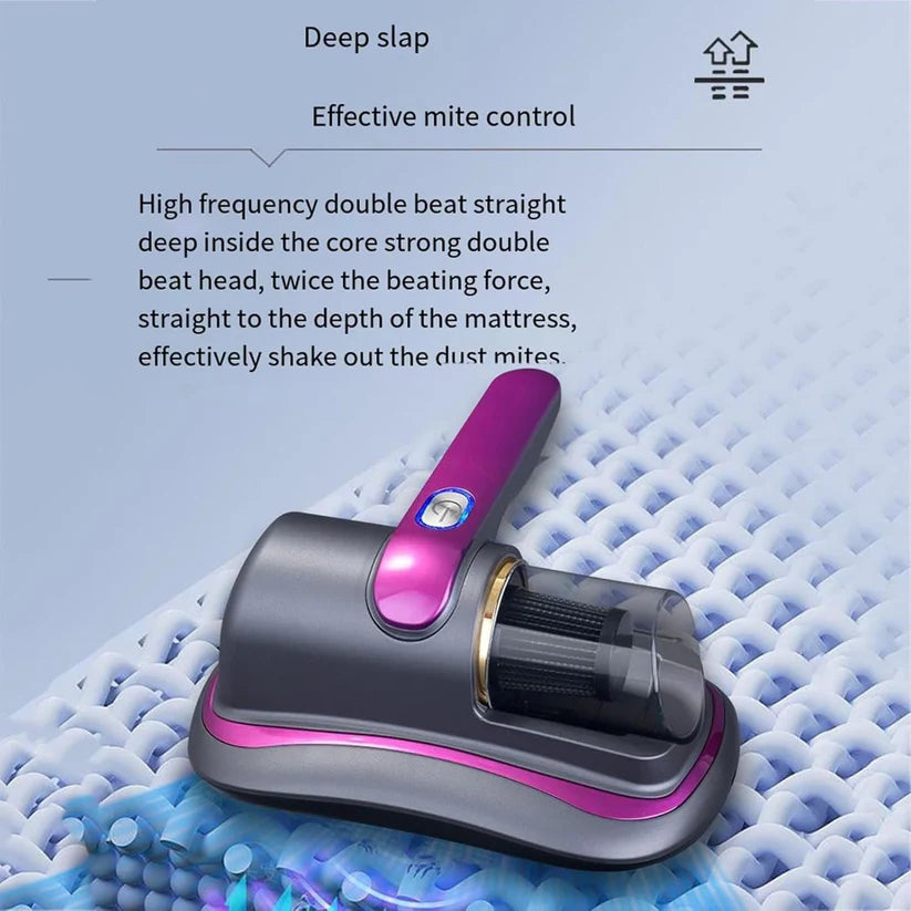 Cordless Ultrasonic Mite Vacuum For Bed & Mattress Cleaning