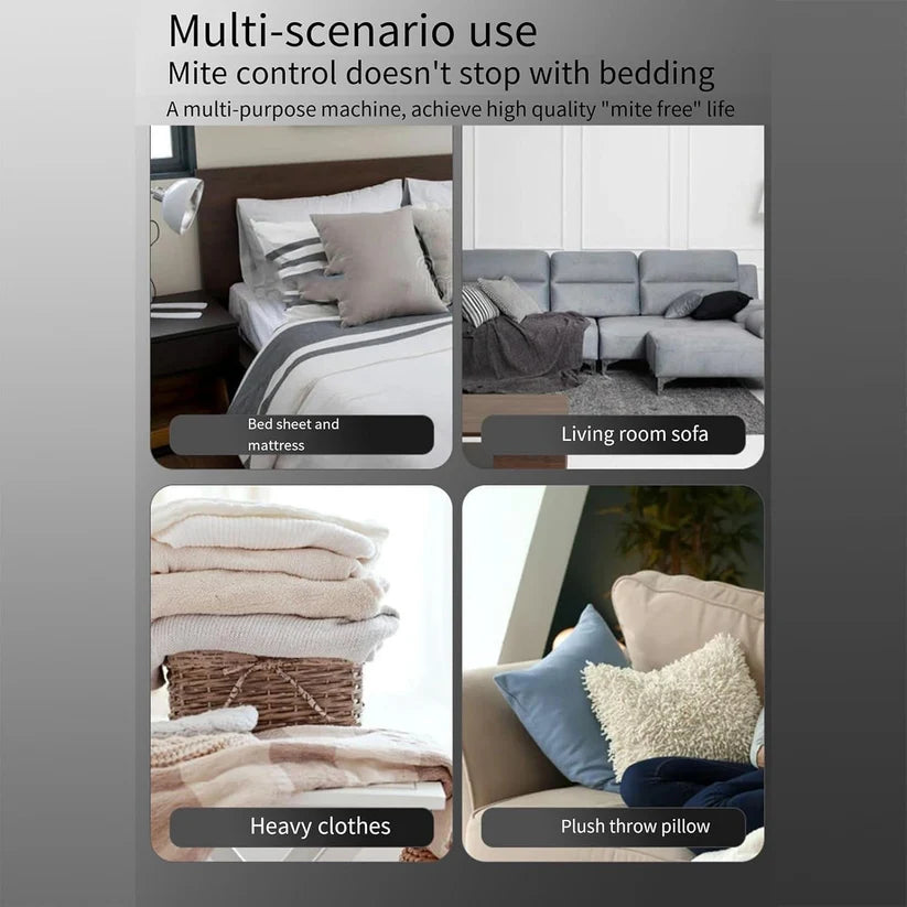 Cordless Ultrasonic Mite Vacuum For Bed & Mattress Cleaning