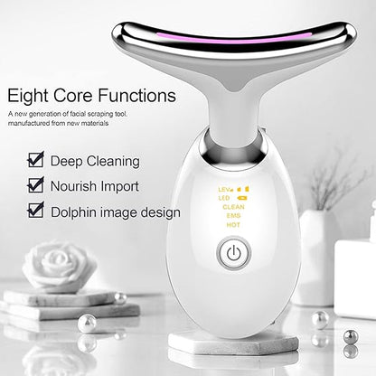 Rechargeable LED Facial And Neck Massager