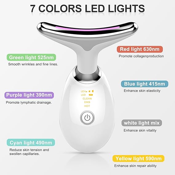 Rechargeable LED Facial And Neck Massager